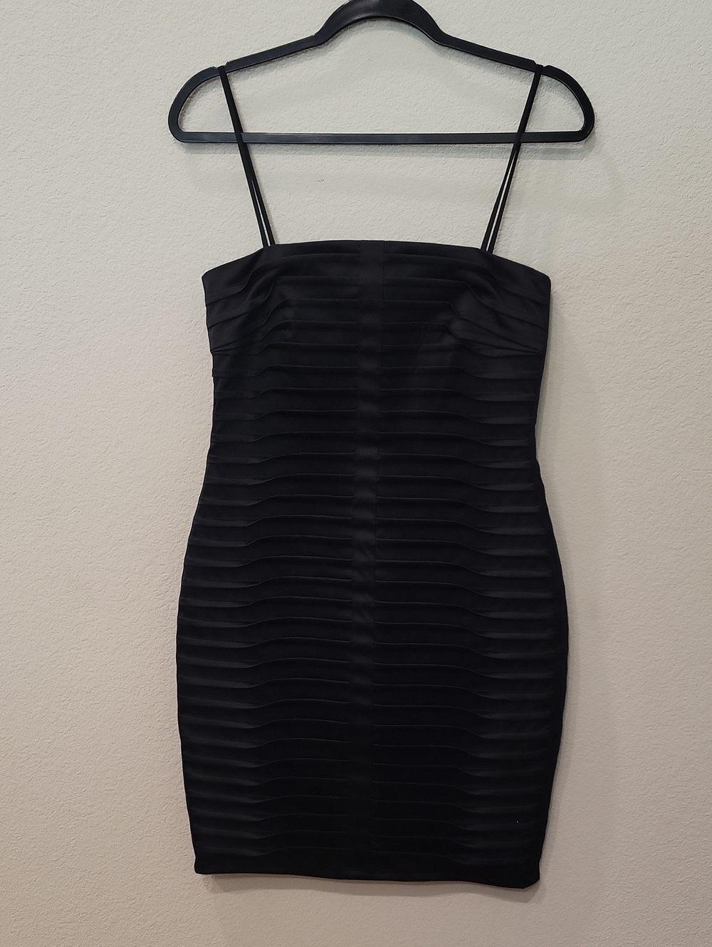 Calvin Klein Black Satin Strappy Bandage Mini Dress Size 4